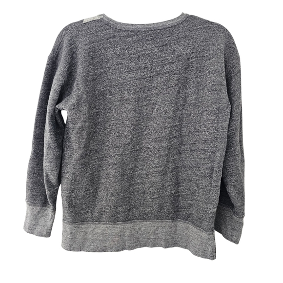 J Crew Grey Sweatshirt Triangle Graphic Size Medium Soft Geometric Print - Picture 2 of 6